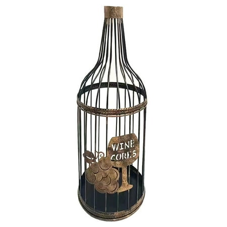 

Wine Bottle Cork Holder Iron Storage Basket for Wine Corks Metal Wine Cork Holder Decorative Tabletop Cork Storage Container