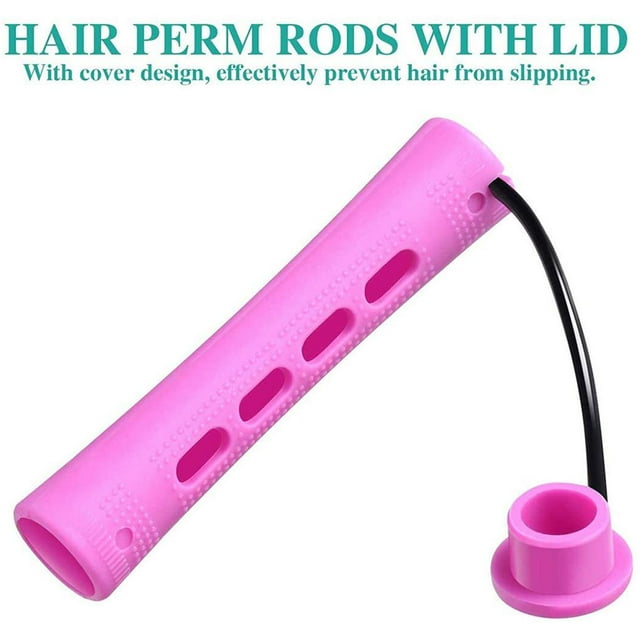 pitrice 20Pcs Hair Perm Rods Set 5 Sizes Hair Rollers Plastic Cold Rods Perming Rods Curlers Hairdressing Styling Tool No.5