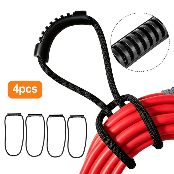 4pcs Cord Storage Straps, EEEkit Cord Organizer Straps Extension Cord Holder for Extension Cords, Hoses & Cables