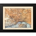 thumbnail image 2 of Baedeker 18x15 Black Modern Framed Museum Art Print Titled - Lake Geneva Switzerland - Baedeker 1921, 2 of 5