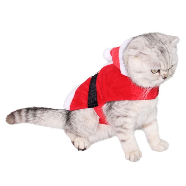Disfraz de Papá Noel para mascotas, mono navideño para perros y gatos pequeños