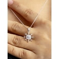 thumbnail image 3 of JewelersClub Snowflake Necklace Diamond Necklaces for Women – Genuine White Diamond. 925 Sterling Silver Necklace Snowflake – Christmas Gifts for Women – Silver Diamond Pendant Necklace for Women, 3 of 5