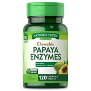 Papaya Enzyme Chewables | 120 Tablets | Digestive Aid | Vegetarian, Non-GMO & Gluten Free Supplement | By Nature's Truth