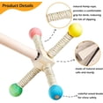 thumbnail image 3 of Interactive Wooden Spinning Perch Toy for Small Parrots - Multi-Mount Bird Cage Accessory with Rotating Bearing, Natural Wood & Hemp Rope for Exercise, Balance Training, Beak Grinding & Anxiety Relief, 3 of 6