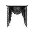 thumbnail image 7 of Sheer Lace Waterfall Window Valance with Bead Tassels Floral Embroidered Valance Curtains Semi Sheer Rod Pocket Valance/Swags for Bedroom/Living Room/Kitchen/Basement, 7 of 7