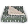thumbnail image 3 of Creative Products Sage Christmas Tree Pattern 50 x 60 Faux Shearling Fleece Blanket, 3 of 3