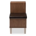 thumbnail image 3 of Hawthorne Collection Storage Shoe Storage Bench in Walnut, 3 of 5