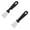 Black, variant on 2 Pcs Plastic Scraper Tool Griddle Scraper Tool Metal Small Grill Scraper for Outdoor BBQ Stiff Grill Pan Cleaning Scraper Spatula, No need to change Flexible Blades, 5.12x1.26 Inch, Red