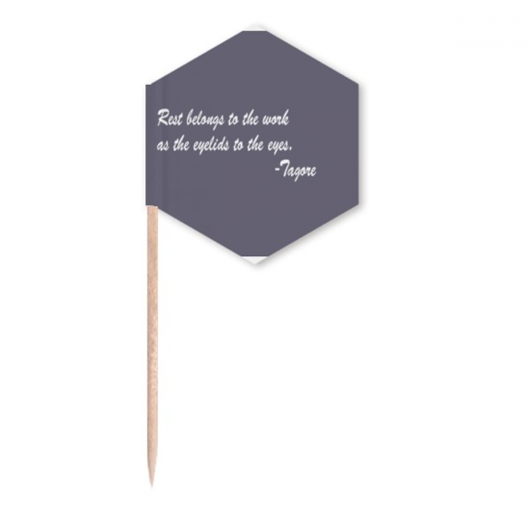 Qoutes Famous People Healing Rest Work Eyelid Eyes Toothpick Flags Cupcake Picks Party Celebration