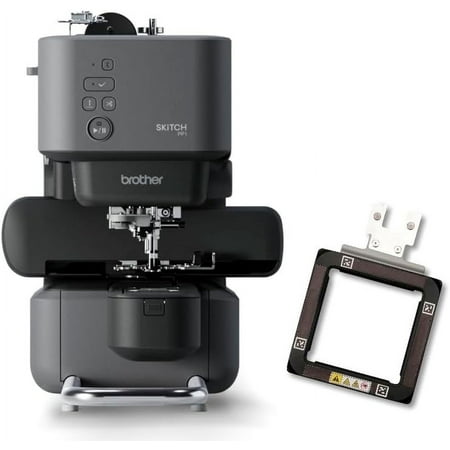 Brother Skitch Single-Needle Embroidery Machine and Magnetic Narrow Frame Attachment Bundle