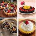 thumbnail image 4 of Bottom Removable 4 Inch Mini Nonstick Round Carbon Steel Tart Pan (black) 6pcs, 4 of 5