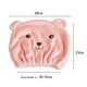 thumbnail image 5 of Gorro para el cabello seco absorbente suave, 2 uds., lindo oso de dibujos animados, microfibra súper suave, toalla de secado rápido para niños y adultos, 5 of 8
