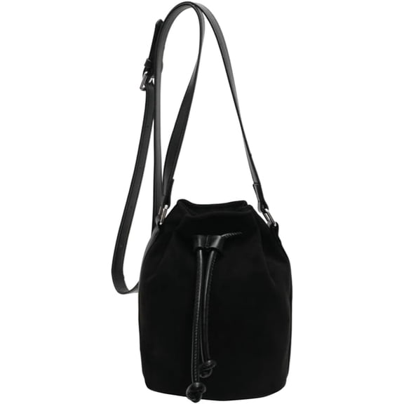 MMYGU Suede Bucket Bag for Women Crossbody Purse Shoulder Bags Drawstring Bag Satchels Suede Bag Bucket Handbags