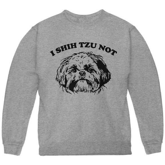 I Shih Tzu Not Youth Sweatshirt Storm Grey YLG