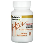 California Natural Hair, High Potency, 30 Tablets