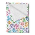 thumbnail image 2 of Fish Soft Flannel Fleece Blanket, Various Color Repeating Funny Fish Motif Cheerful Aquatic Creatures Underwater Image, Cozy Plush for Indoor and Outdoor Use, 50" x 70", Multicolor, by Ambesonne, 2 of 5