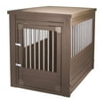 thumbnail image 1 of New Age Pet InnPlace Large Brown Dog Crate With Stainless Steel Spindles, 1 of 4