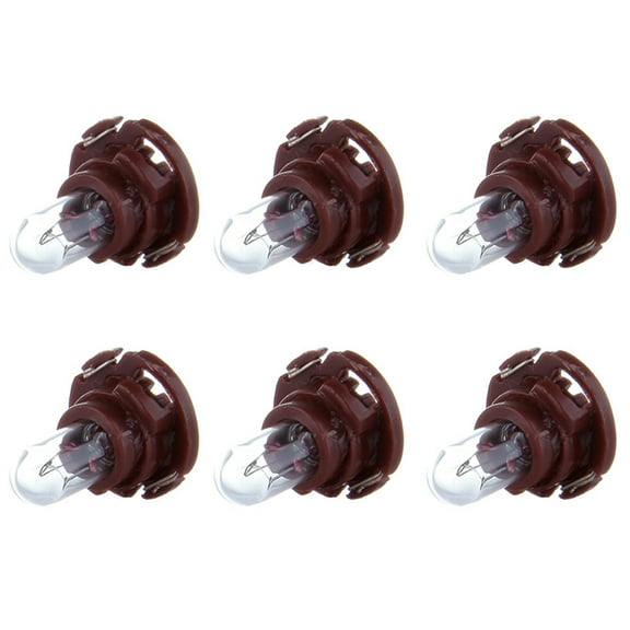 cciyu 6 Pack Warm White T5/T4.7 Neo Wedge Instrument Dash Halogen Bulb 12V