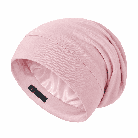 FLORNIX 100% Mulberry Silk Bonnet for Sleeping, Silk Hair Wrap for Sleeping, Silk Sleep Bonnet for Women & Men, Real Silk, Not Satin, Pink