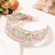 thumbnail image 1 of Diademas florales bohemias para mujer, elegantes diademas para mujer, bordadas, anchas, antideslizantes, con nudo ancho., 1 of 3