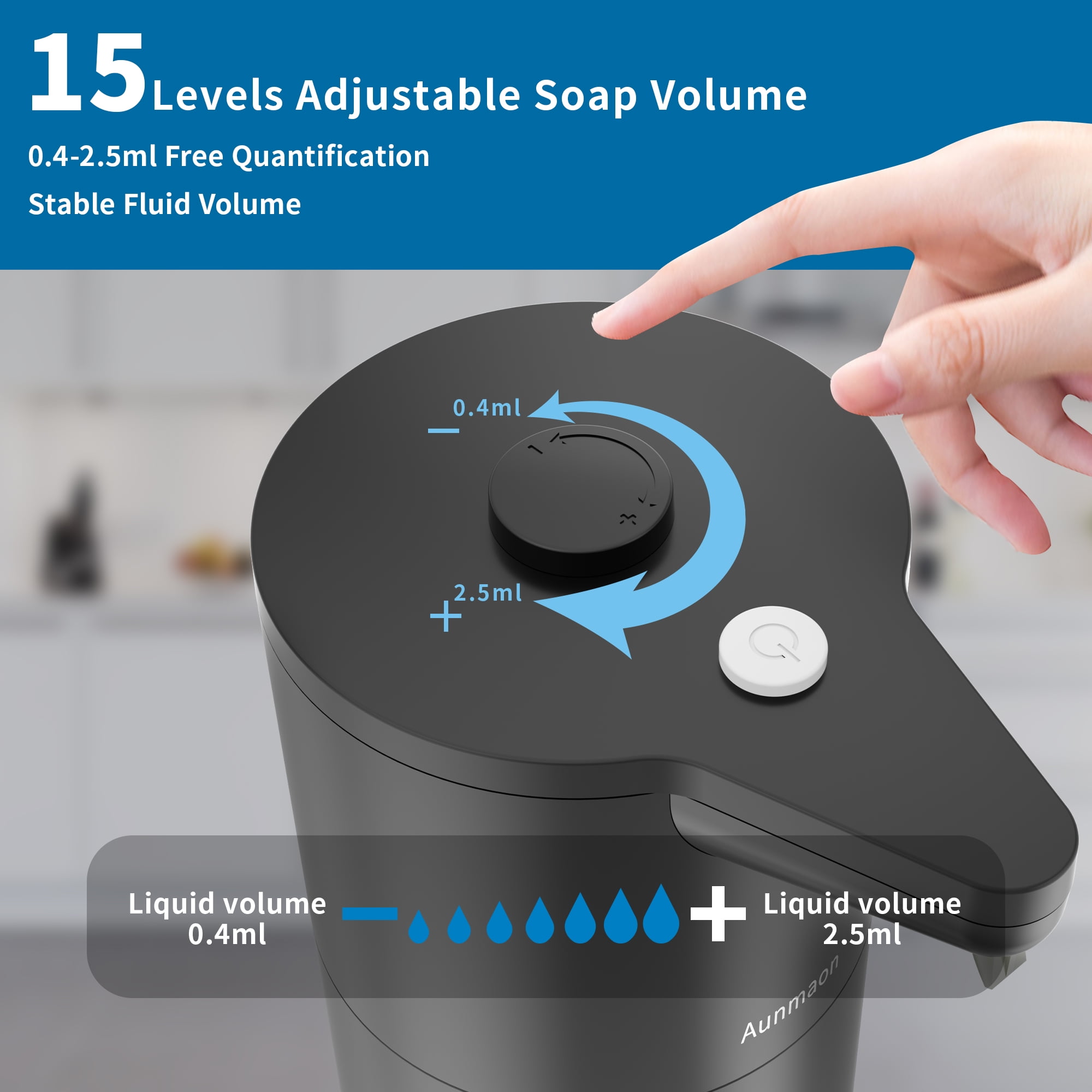 Aunmaon Automatic Soap Dispenser Touchless - Thumbnail 2