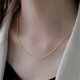 thumbnail image 2 of 2023 Popular Silver Colour Sparkling Clavicle Chain Choker Necklace Collar For Women Fine Jewelry Wedding Party Birthday Gift-xl385--XL135-Product cod XL135, 2 of 4