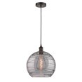 thumbnail image 6 of 616-1P-PN-G1213-14SM-Innovations Lighting-Athens Deco Swirl - 1 Light Pendant In Industrial Style-15.88 Inches Tall and 13 Inches Wide-Polished Nickel, 6 of 7