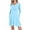 2-Light Blue, variant on Women Casual Swing Dresses Beach Cover up Loose Long Sleeve Midi Dress with Pocket