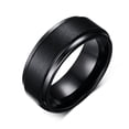 thumbnail image 1 of Anillos Para Hombre BASIC 8MM Band Negro Puro Carburo De Tungsteno Hombres Joyería Aneis Bague, 1 of 3