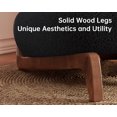 thumbnail image 3 of Morden Fort Black Accent Cloud Sofa Boucle Chair, Comfy Thick Cushion Armless Tilt Back Chair for Living Room, Bedroom, Apartment, 3 of 7