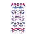 thumbnail image 2 of 5Pcs Luminous 4th of July Temporary Tattoos, American Flag Decor, American Flag Red White and Blue Decor, Fourth of July, USA Party Favors, Memorial Day, Labor Day Glow Party Supplies, 2 of 6