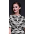 thumbnail image 3 of Bimba Rayon Triangle Geometric Printed Gown Kimono Sleeves Summer Long Maxi SlitDress-Large, 3 of 6