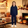 thumbnail image 5 of Norvella Kids Hooded Jumpsuit Solid Long Sleeve Zip Front Straight Leg Relaxed Fit Coverall One Piece Everyday Outfit, 5 of 7