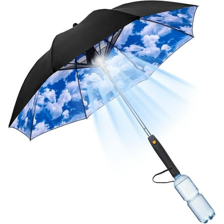 

ZX 3 in 1 Umbrella with Fan - Umbrella With Fan And Mist Spray UV Umbrella With Fan And Mister USB Rechargeable Summer Sunshade-0810