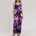 thumbnail image 3 of Fgvctg Womens Valentine's Day Jumpsuits Wide Leg Pant Cute Overall Love Heart Graphic Sleeveless Spaghetti Straps Jumpsuits Rompers Bib Overalls Plus Size Sprimg Pant With Pockets Purple S, 3 of 4
