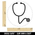 thumbnail image 2 of Stethoscope Medical Doctor Nurse Self-Inking Rubber Stamp Ink Stamper - Brown Ink - Mini 1/2 Inch, 2 of 7