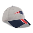 thumbnail image 3 of Men's New Era Heather Gray/Navy New England Patriots Striped 39THIRTY Flex Hat, 3 of 5