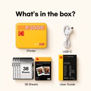 KODAK Mini 3 Retro 4PASS Portable Photo Printer (3x3 inches) + 38 Sheets Bundle, Yellow