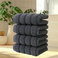 thumbnail image 6 of Gumesh Black Classic Luxury Bath Towels Set of 4 - Turkish Cotton Ultra Soft Bath Towels 13x29 | Highly Absorbent and Quick Dry | Hotel Towels for Bathroom Luxury, Plush Shower Towels, White, 6 of 6