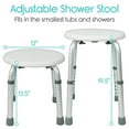 thumbnail image 5 of Vive Heavy-Duty Shower Chair – Adjustable Bath Seat & Shower Stool for Seniors, Elderly, and Adults with Limited Mobility, 5 of 9