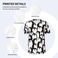 thumbnail image 3 of Uemuo Cartoon Penguin Print Mens Polo Shirts Baseball T-shirt Performance Short Sleeve Golf Shirt Moisture Wicking Athletic Casual Collared T-Shirt-XX-Large, 3 of 7