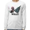 thumbnail image 2 of What Christmas Cat Long Sleeve Shirt Unisex Medium White, 2 of 5