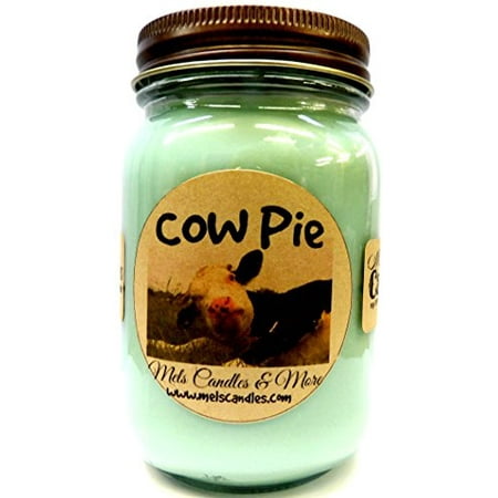 Cow Pie (Smells Like Fresh Cut Grass) - 16oz Country Jar All Natural HAND MADE Soy (Best Smelling Soy Candles)