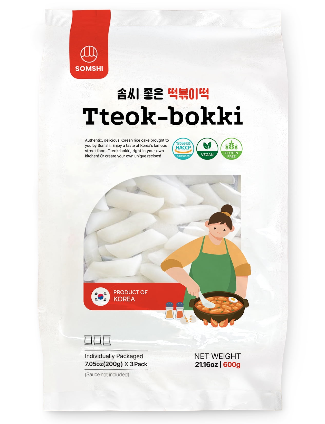 Korean Rice Cake Tteokbokki Stick, Vegan NonGMO GlutenFree Tteok Pre