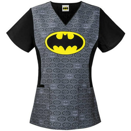 Women's Fashion Collection Cotton Print V-Neck Scrub Top