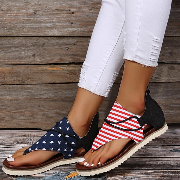 Zapatos de girasol con punta de clip de verano para mujer Sandalias planas cómodas con cremallera Sandalias de playa informales Wmkox8yii nm5241