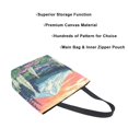 thumbnail image 3 of FORMRS Womens Canvas Tote Bag with Zipper Inner Pocket Shoulder Handbag, Floral Mountain, 3 of 7