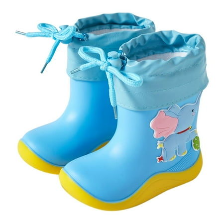 

Kureaily Toddlers Children Rain Shoes Boys And Girls Water Shoes Elephant Character Rain Shoes With Warm Bundle Muzzle 8 Month Old Boy Shoes Rhinestone Toddler Boots 4-5 Years