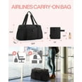 thumbnail image 4 of BAGSMART Foldable Travel Duffle Bag For Women, Gym Tote Bag for Sports, 26L Airport Carry On Weekender Overnight Bag for Travel, Travel Accessories, Black, 4 of 7