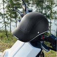 thumbnail image 5 of Summer Breathable Half Helmet Baseball Cap - Black, Lightweight Retro Helmet for Men and Women, 5 of 5